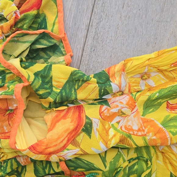 Farm Rio Tangerines Midi Dress Size Medium - Picture 5 of 9